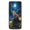 Cute Animal Fox Phone Case for Samsung Galaxy A73 A55 A53 A51 A35 A33 A32 A25 A23 A22 A15 A13 A17 A07 5G Soft TPU Shell Fundas