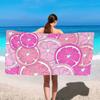 1pc Lemon Beach Towel, Ultra-fine Fiber Quick Drying Absorbent Beach Towel, Outdoor Camping, Swimming Beach Towel
