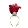 Luxurious Feathered Crown Headband With Rhinestones For Carnivals Parties And Special Occasion Women Costume Props