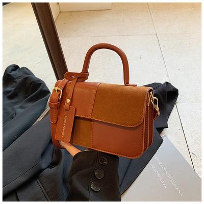 Retro Fashion Color Matching Portable Small Bag Women 2025 New Simple and Versatile Small Square Bag Feeling Messenger Bag