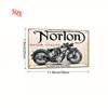 2D Flat - 1pc Vintage Norton Motorcycles Metal Sign - 8x12 Inch Retro Wall Art with Classic Motorcycle Design, "The Un Approacha