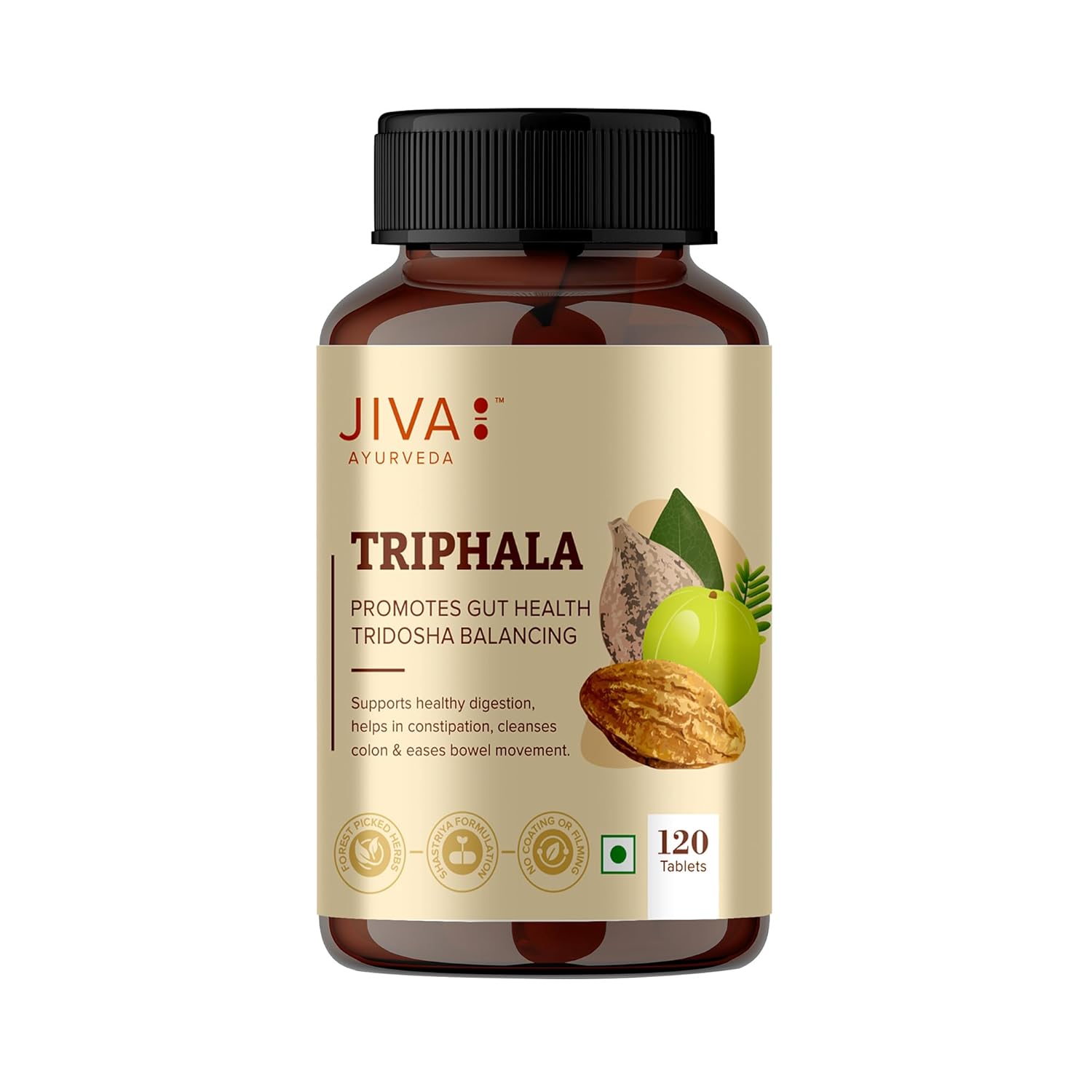 

Jiva Трифала 120 таблеток Упаковка 1 Аюрведична підтримка травлення Покращує здоров я кишечника Полегшує закреп