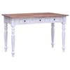 Day and Night - Day and Night Desk with Drawers Solid Mahogany Wood White 117x57x75 Cm
