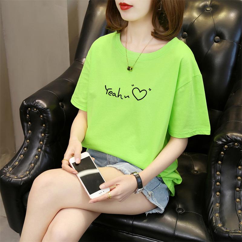 Summer Style Korean Letter Printing Short-sleeved T-shirt