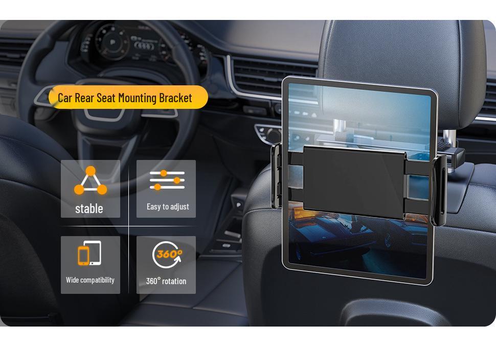 2023 Car Mount: Rear Seat Headrest Holder for Phones & Tablets