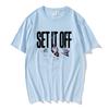 SET IT OFF Rock Band T-shirt Fashion Short Sleeve Male Tshirts Unisex Streetwear Casual Cotton Loose Male Tee-shirt Graphic Tees