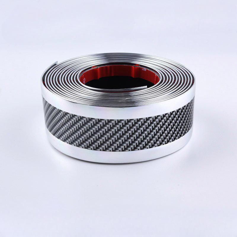1M Carbon Fiber Rubber Styling Car Stickers Door Sill Protector Goods Accessories Carbon Door Sill for Car Accessories