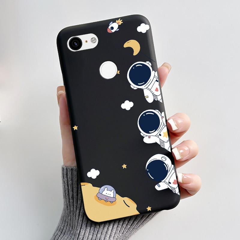 Phone Cases For Google Pixel 3 XL Case Cute Cat Cartoon Silicone Soft Black Coque for Google Pixel 3 XL Pixel3 3XL Bumper Cover