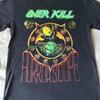 Maglietta Nera a Maniche Corte Grafica Oroscopo Band OverKill NZ312 T-Shirt Unisex