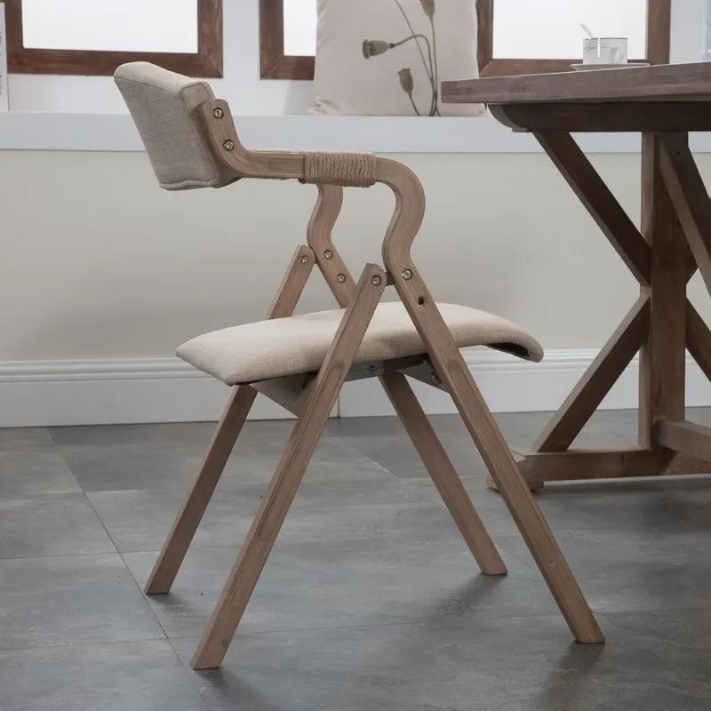 Essstuhl gebogenes Holz modern schlicht retro klappbare Rückenlehne Stoff Café Restaurant Freizeit Arbeitszimmer Wartebereich