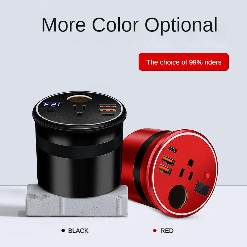 150W Portable Car Charger LED Digital Display Mini Power Converter High Power Car Inverter