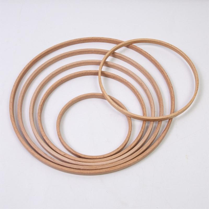 Wood Floral Hoop Wreath 10Pcs Wood Floral Hoop Rings for Wedding Wreath Wall Hanging Decoration Dream Catcher Art Craft