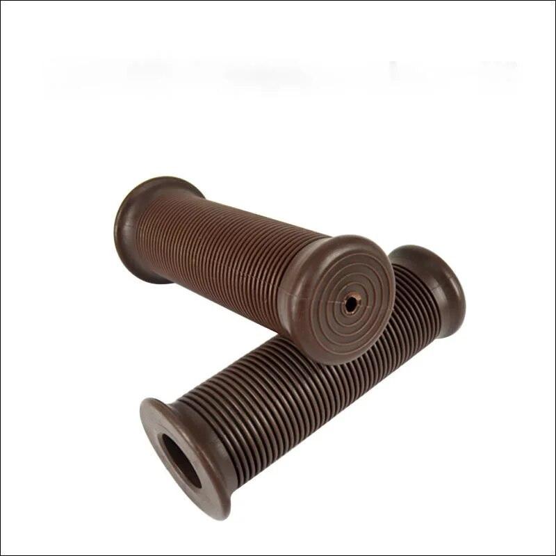 1 Pair 22mm Universal Motorcycle Handlebar Vintage Handle Grips  Rubber Bar Gel Grip Retro Rubber For Cafe Racer Bobber Custom