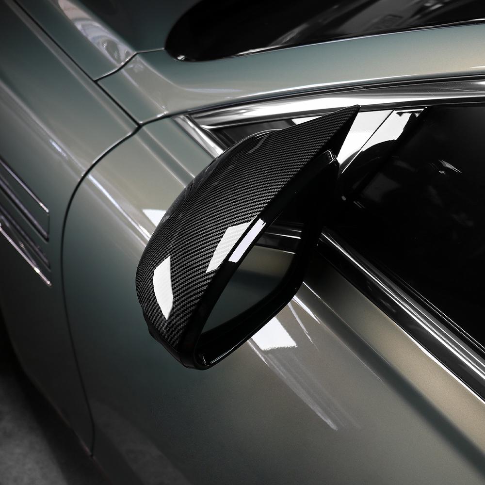 Carbon Fiber ABS Bull Horn Rearview Side Mirror Cover Housing Protection Trim For Genesis G80 RG3 2026 2026 Exterior Accessories