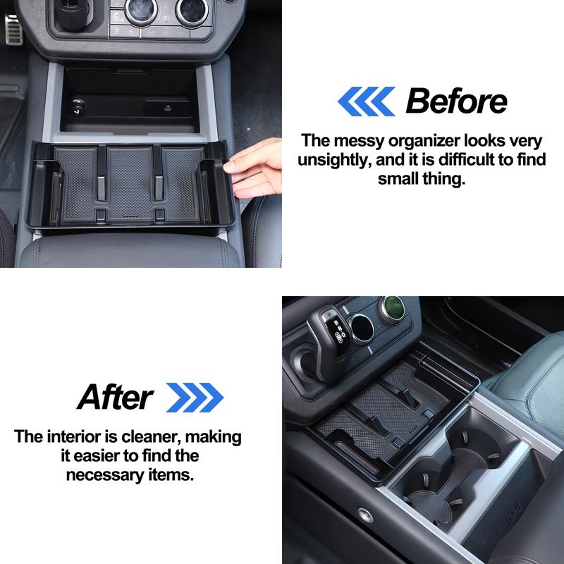 ABS Black For Land Rover Defender 110 2025+ Car Center Console Storage Box Multifunctional Storage Box Car Interior Accessories