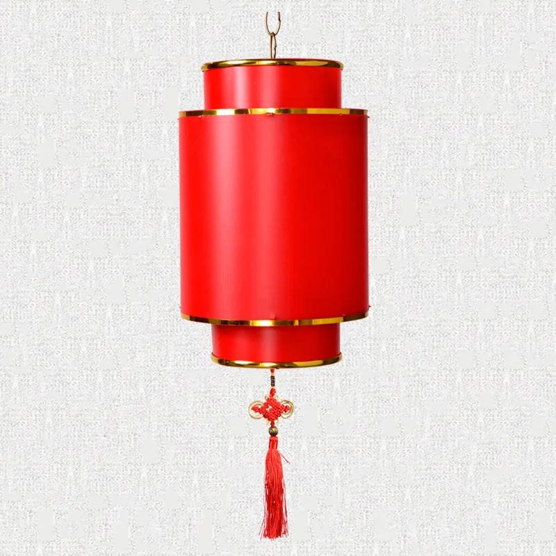 Chinese Style Hanging Lanterns Lamp PVC Waterproof Antique Palace Lanterns Retro Chinese Red Lanterns Festival New Year Decor
