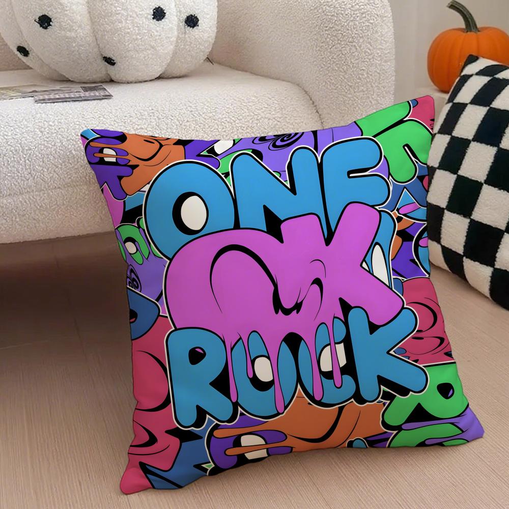 Energetic Rock Japanese Band OONE OK ROCK Cushion Cover Throw Pillow Cover Hidden Button Durable Polyester Chair Cushion