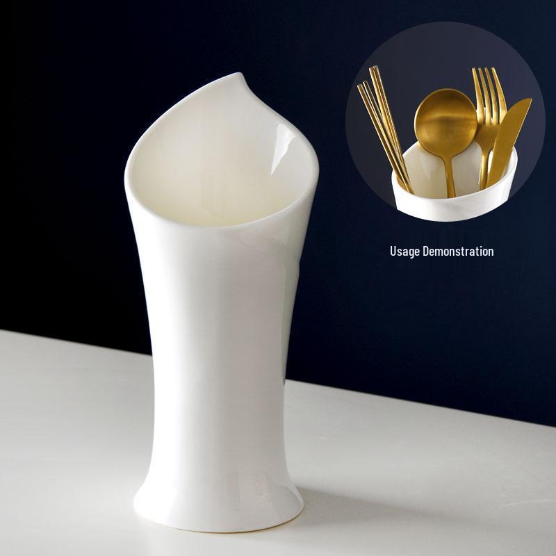 European Ceramic Chopstick Holder & Rest – Nordic Style Storage & Drainer Rack for Home Kitchen.