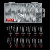 Extras Long C Curves False Nail Tips,Acrylic Fake Nail Tips French Nail Tip Half Cover Square/Full Cover Almond Nail Tip