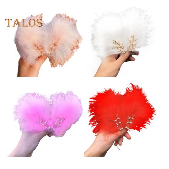 1 Paar Haarspangen für Damen, Federdekor, Kunstperlen, dekorative Haarnadeln im japanischen Stil, Haarschmuck für den Alltag