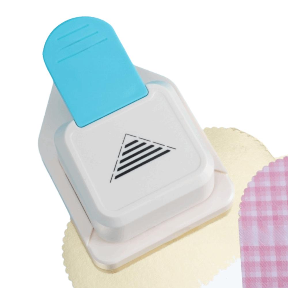 3 in 1 Label Punch Easy to Operate 1.5in+2in+2.5in Corner Paper Punch White and Blue Sturdy Plastic Alloy Paper Crafting Punch