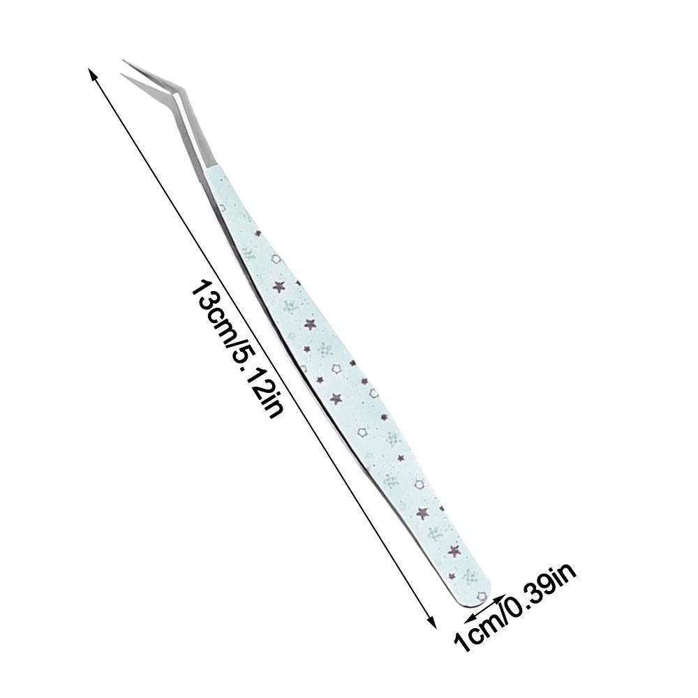 High Precision Curved Stickers Tweezers Lashes Extension Tweezer Miniature Scene Stickers