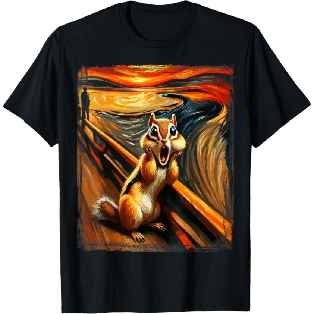 

Artsy Scream Shirt for Chipmunk Lovers _ Artistic Chipmunk T-Shirt S