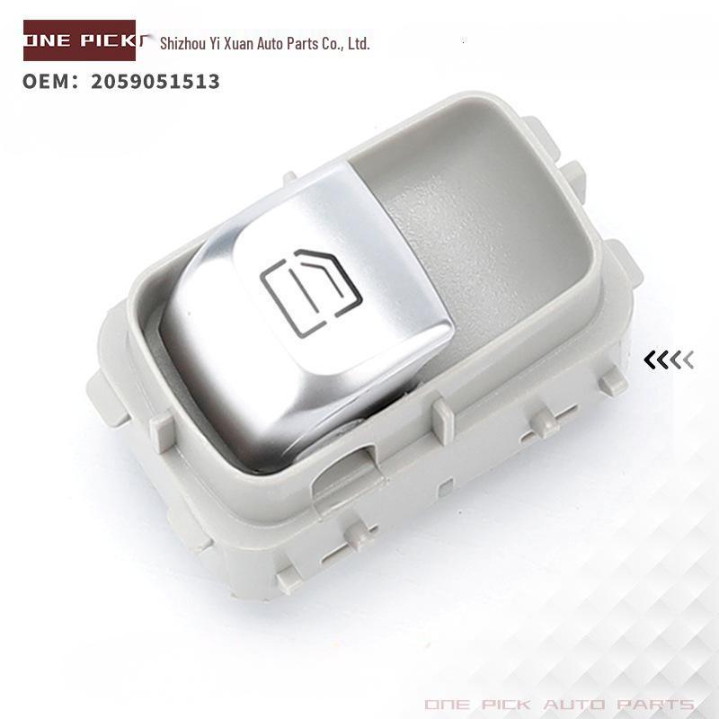 The 2059051513 switch fits the power and electric windows of Mercedes-Benz C-Class, GLC-Class, and V-Class. серый