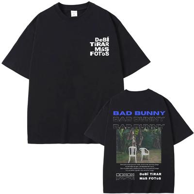 Famous Rapper Bad Bunny Tshirt DeBi TiRAR MaS FOToS DTMF Graphic Tshirt Men's  T-shirt Men Fashion Hip Hop Retro T Shirts#Color(1)