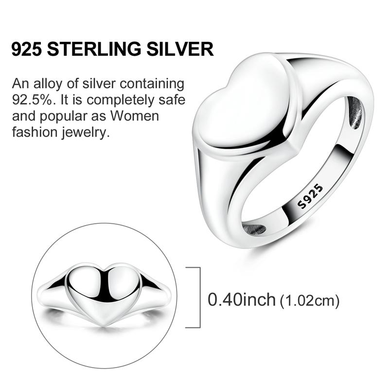 Original Rings 925 Silver Simple Sparkling Heart Bow Dragon Firefly Star Moon Ring for Women Girls Wedding Jewelry Gift