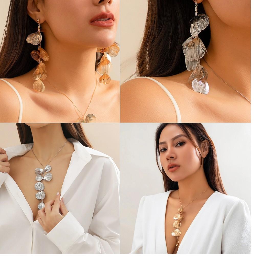 Brincos de Gota com Concha Dourada com Design Elegante para Escritório e Festa