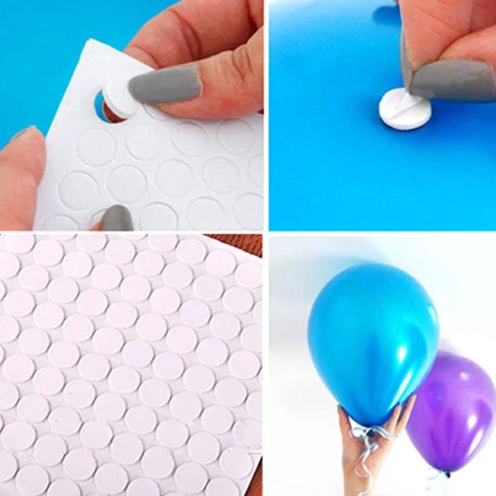Lots Points Balloon Attachment Glue Dot Wall Stickers Birthday Party Wedding Xmas Decoration Aluminum Film Globos Accessories
