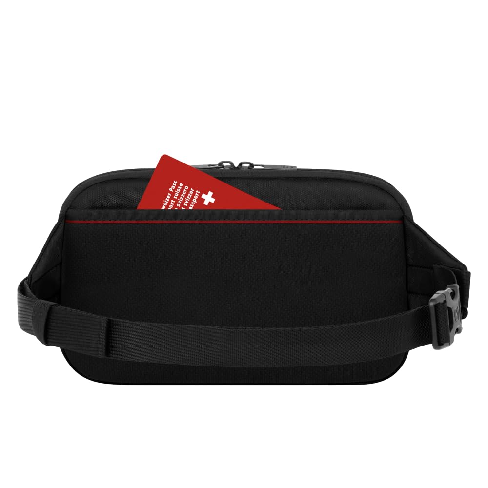 Victorinox Altmont Modern Belt Bag with Earphone Sound Pocket and Smartphone 3L Antibacterial Perfect for International Black Pocket, Capacity,