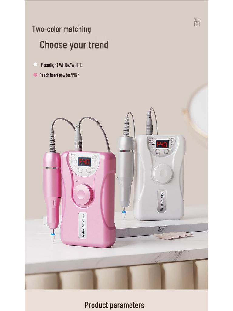 Portable Rechargeable Automatic Polisher & Grinder for Salons - Nail Removal, Finger & Cuticle Care Tool