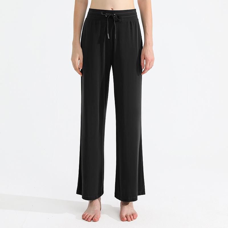 Damen High-Waist Schnelltrocknend Weitbein Yogahose für Fitness & Tanz