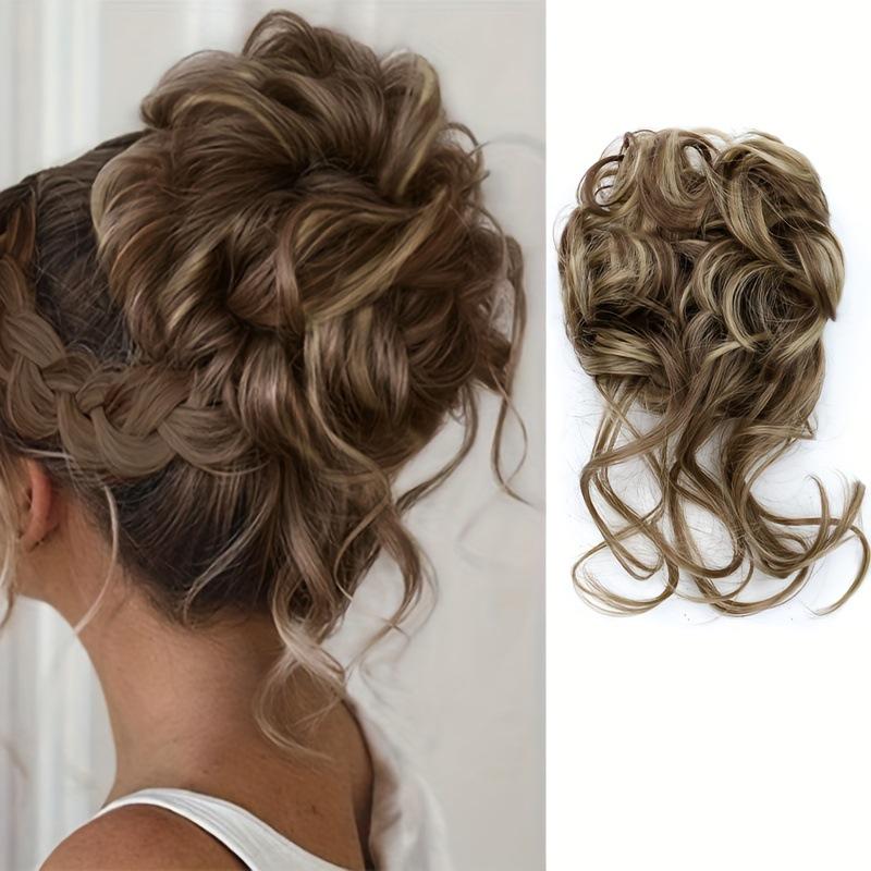Europäisch-Amerikanischer Stil Blütenknospen Haargummi Scrunchie für voluminöse lange Haarknoten Frisuren