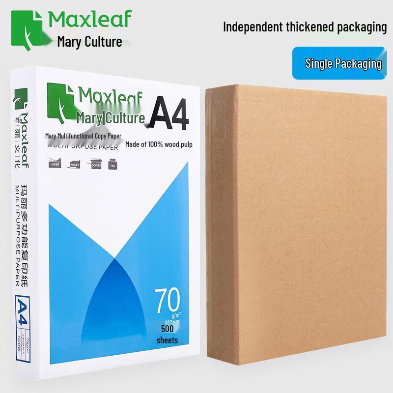 Jiemengzhe Mary A4 Photocopy Paper, 70g (5 Reams, 2500 Sheets)