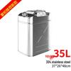 Stainless Steel Fuel Can - 304 Gasoline & Diesel, 10L/20L/30L, Thickened Portable Car Spare Tank