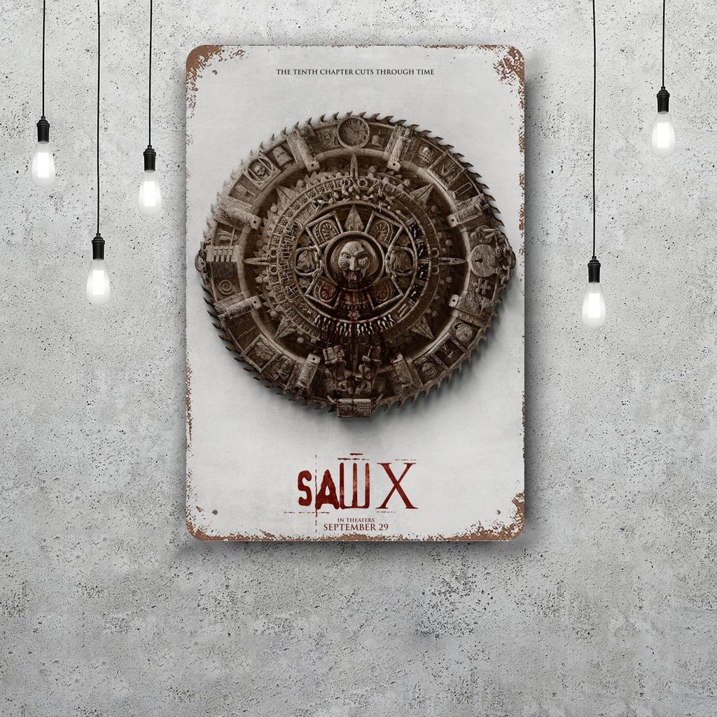 Saw X Retro Vintage Tin Sign Poster Decorative Plaque Metal Plate Wall Decor