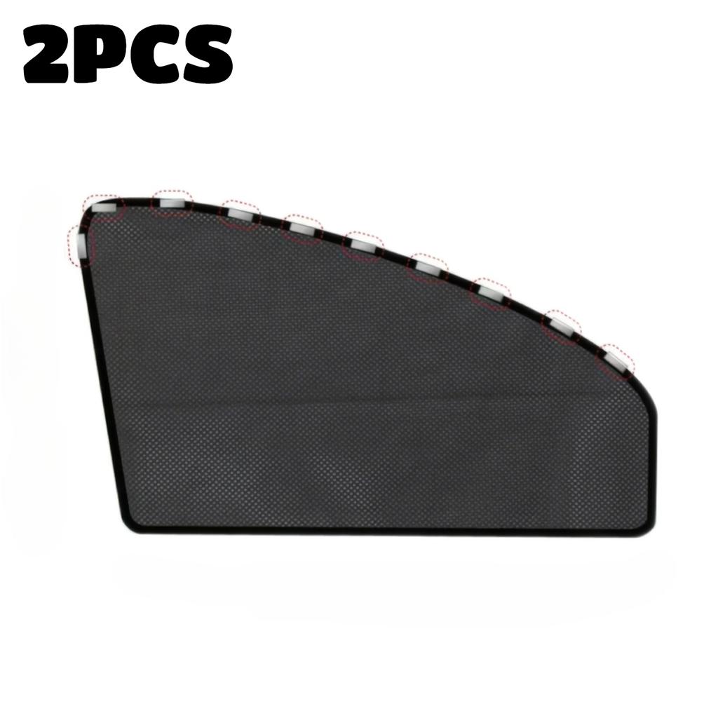 4pcs Magnetic Front Rear Window Curtain Summer UV Protection Universal Foldable Window Sunshades with Small Hole Auto Accessory