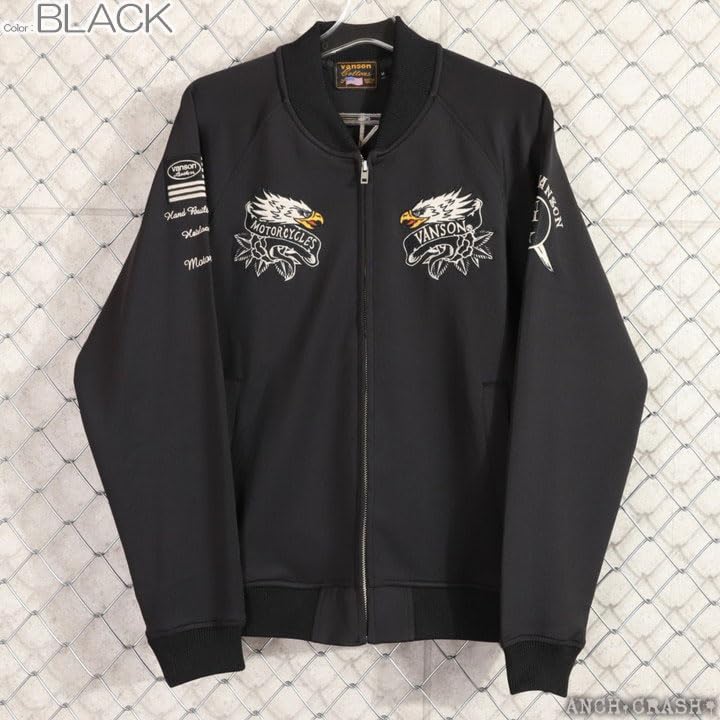 Eagle Embroidered Ska Jersey Black L [Banson] NVSZ-2406