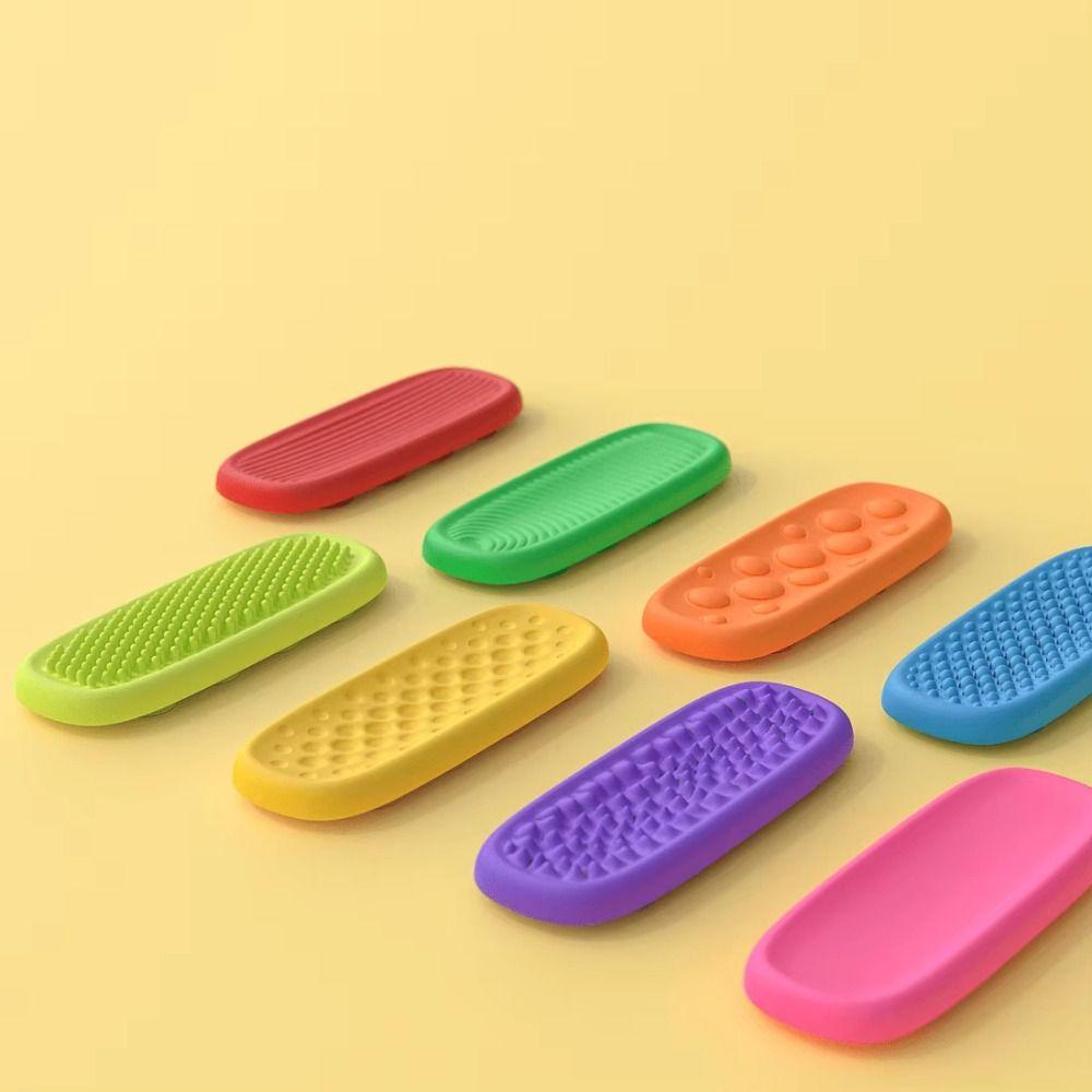 Fidgeting Toy Silicone Sensory Strip Suction Cup Textured Worry Stones  Adult Kids