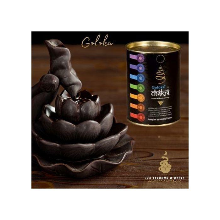 Bougeoir - Photophore - Bougie - Senteur &gt; Encens - Encens Goloka Chakra Boite Cônes Backflow - - Goloka