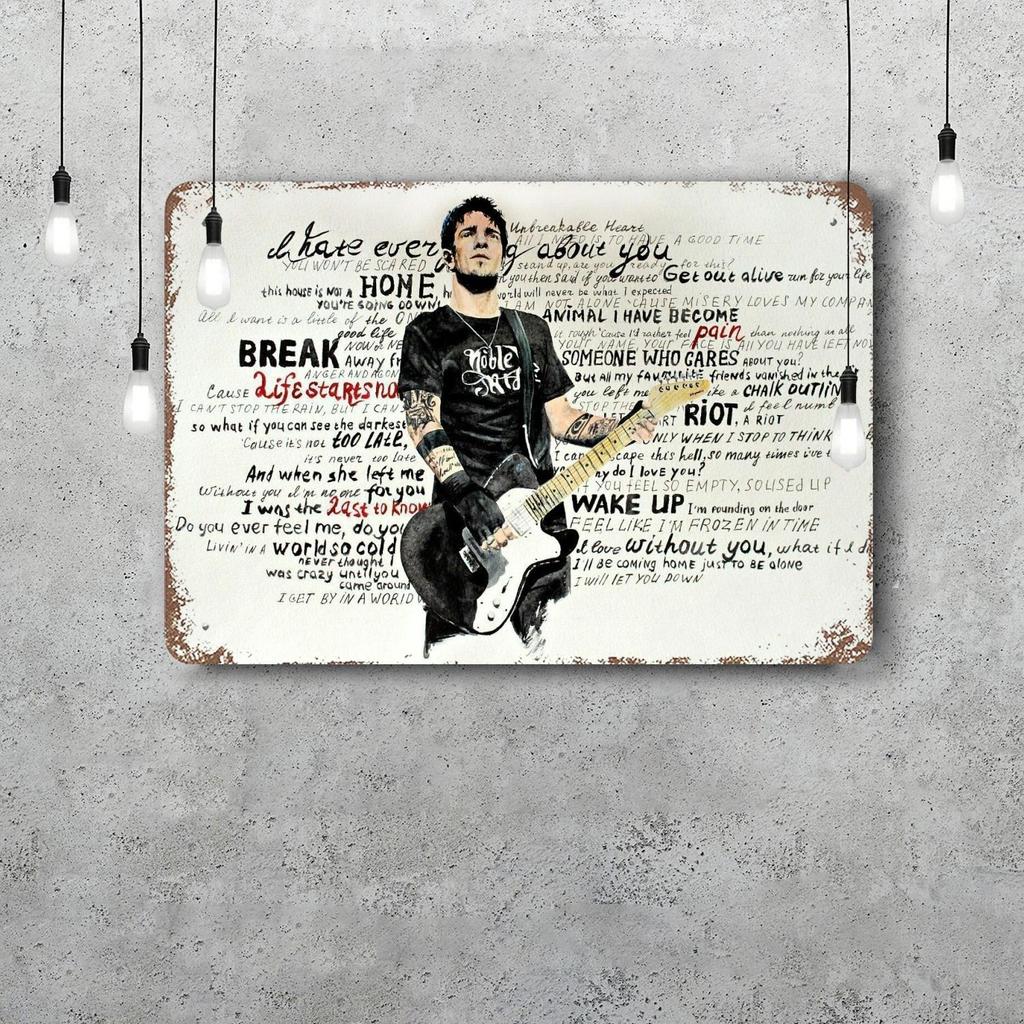 Three days grace band Dekoration Poster Vintage Blechschild Metallschild Dekorative Plakette für Kneipe Bar Man Cave Club Wanddekoration