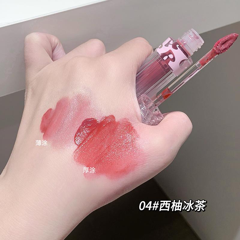 Gegebear Charming Pink Glossy Lip Gloss Mirror Finish For Bright Complexion