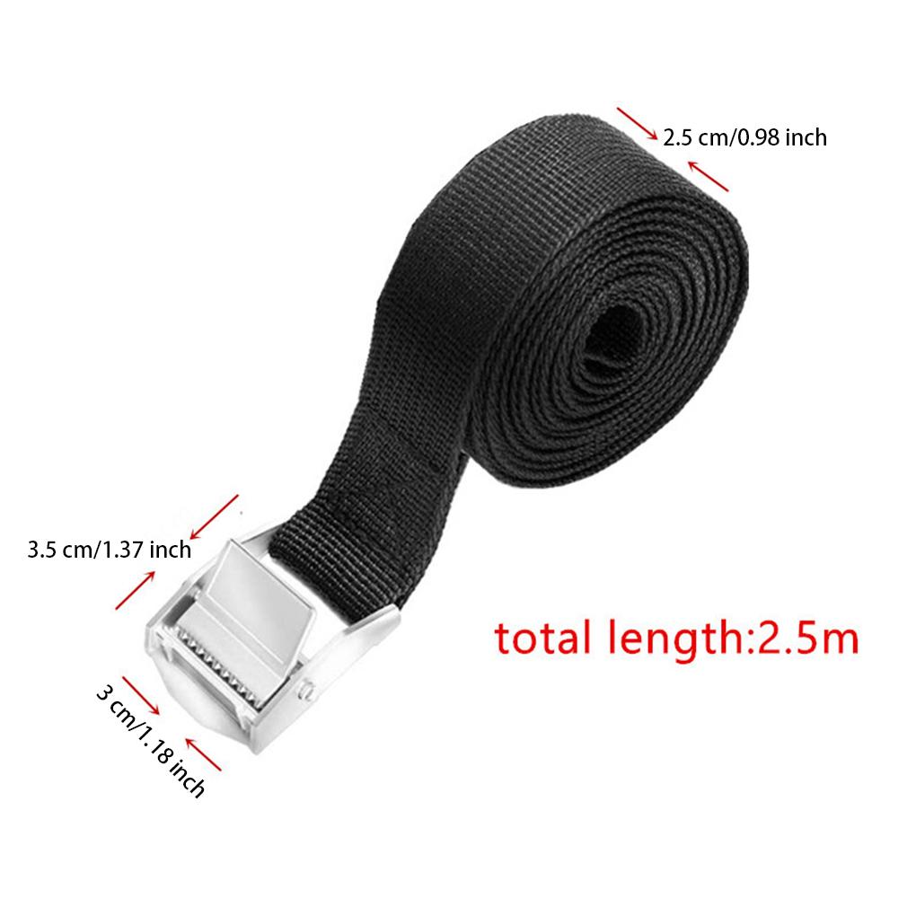4 Pieces Luggage Snaps-on Buckle Roof Tie Down Tidying Fastener Strap Lashing Binding Ratchet Belt Outdoor Travelling
