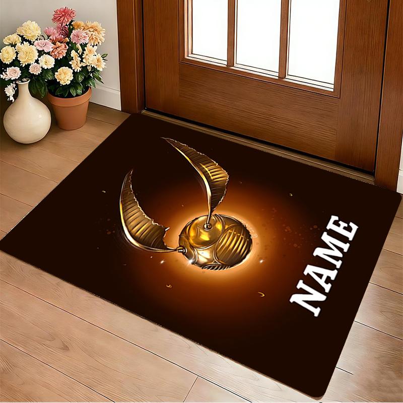 Custom Name Harry Potter Living Room Non-Slip Area Rug Soft Carpet for Bedroom Kids Playroom Sofa Office Home Decor Doormat