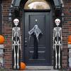 Halloween Hanging Door Curtain Skeleton Banner Happy Halloween Party Porch Sign For Home Party Decor Halloween Decorations 2025