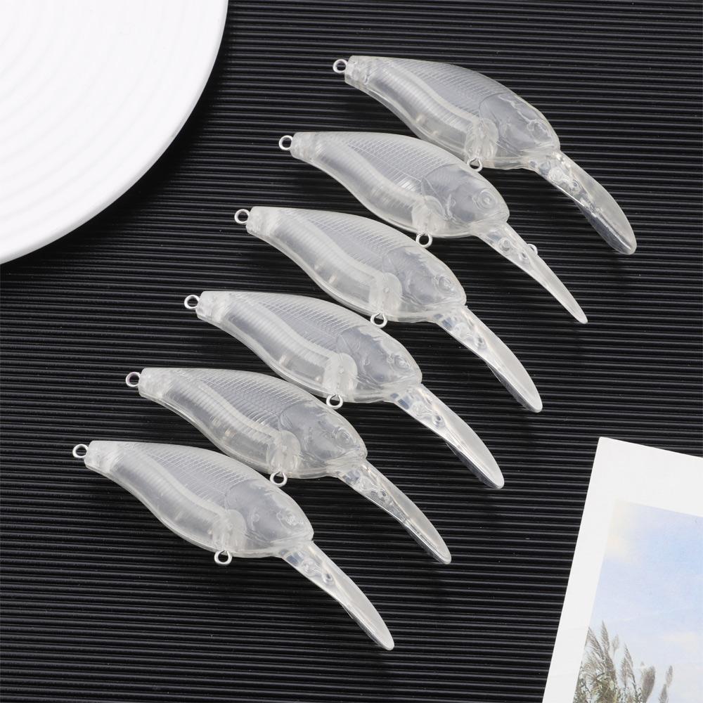 10Pcs Unpainted Blank Minnows Fishing Gear Fishing Wobbler Hard Bait Fishing Lure Fake Bait