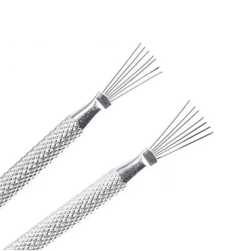 Handmade Clay Sculpting & Texture Brushes - 7 Needles Tool Set for DIY Pottery & Polymer Clay Modeling